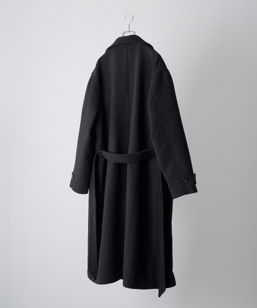 CLEL | 【CLEL】Wool Blend Tech Melton Double Chester Coat / ウール