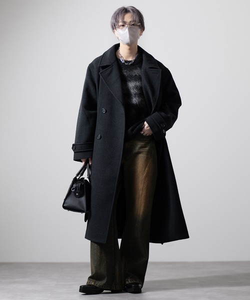 CLEL | 【CLEL】Wool Blend Tech Melton Double Chester Coat / ウール