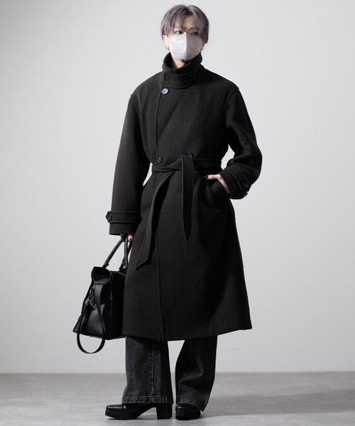 CLEL | 【CLEL】Wool Blend Tech Melton Double Chester Coat / ウール