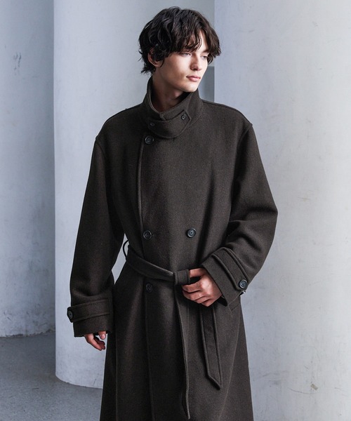 CLEL | 【CLEL】Wool Blend Tech Melton Double Chester Coat / ウール