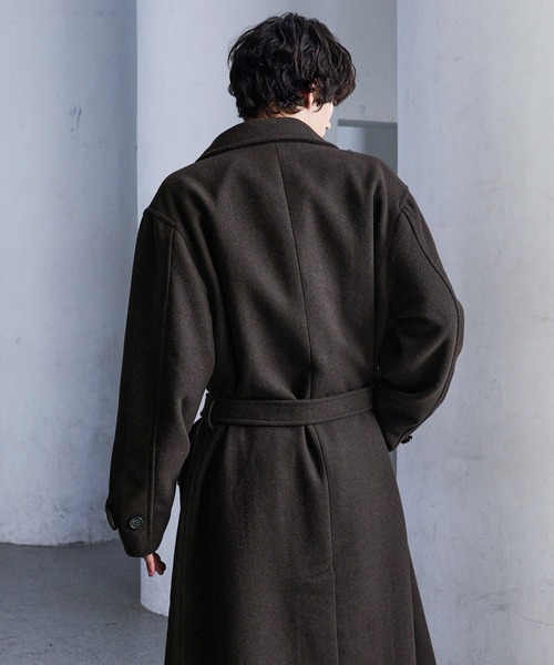 CLEL | 【CLEL】Wool Blend Tech Melton Double Chester Coat / ウール
