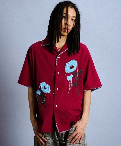 Buyee】CAMPHOR WOOD | flower embroidery SAGARA h/s shirt