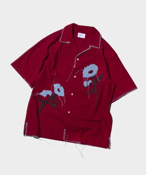 CAMPHOR WOOD | flower embroidery SAGARA h/s shirt / サガラ花刺繍開