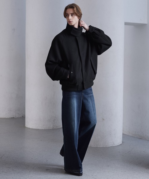 CLEL | 【CLEL】Wool Blend Tech Melton 2Way Blouson / ウール