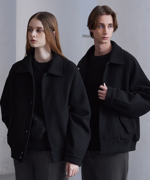 CLEL | 【CLEL】Wool Blend Tech Melton 2Way Blouson / ウール