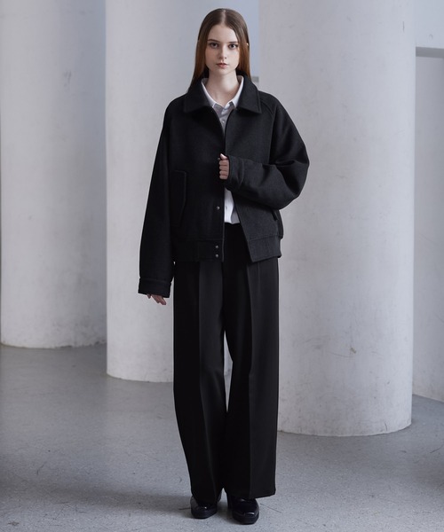 CLEL | 【CLEL】Wool Blend Tech Melton 2Way Blouson / ウール