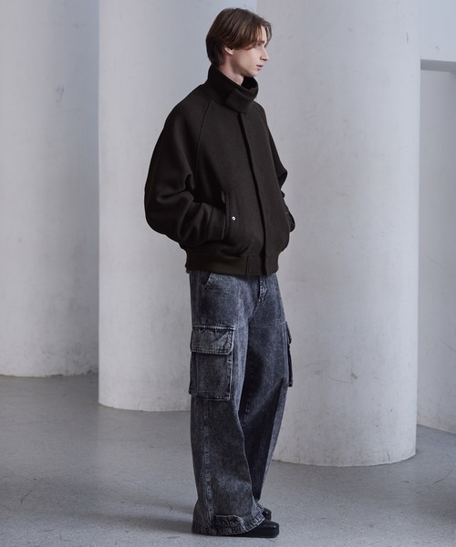CLEL | 【CLEL】Wool Blend Tech Melton 2Way Blouson / ウール