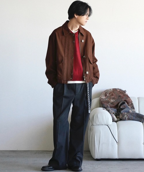 WYM LIDNM | METAL TOGGLE TWILL DECK BLOUSON - Buyee, an Online