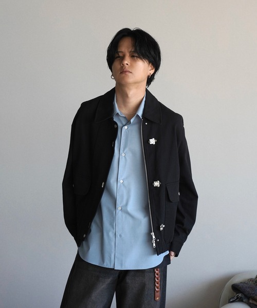 WYM LIDNM | METAL TOGGLE TWILL DECK BLOUSON - Buyee, an Online