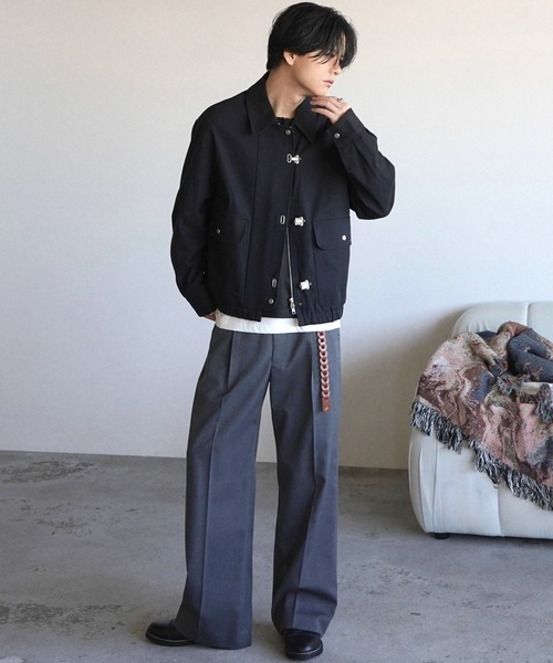 WYM LIDNM | METAL TOGGLE TWILL DECK BLOUSON - Buyee, an Online