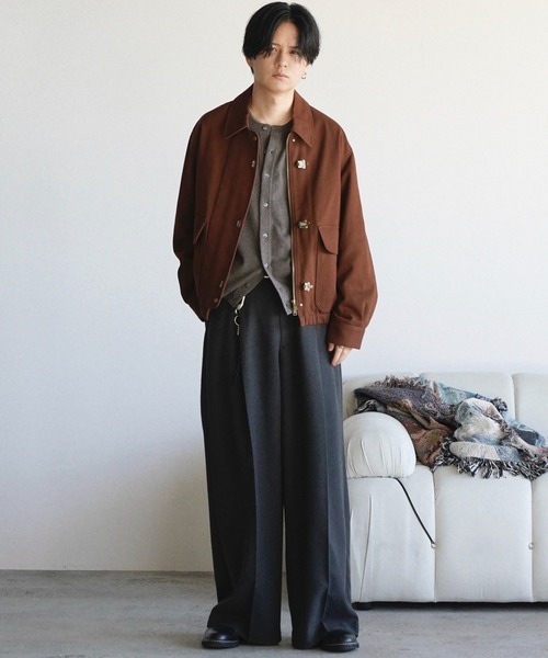 WYM LIDNM | METAL TOGGLE TWILL DECK BLOUSON - Buyee, an Online