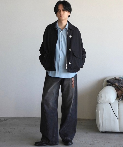 WYM LIDNM | METAL TOGGLE TWILL DECK BLOUSON - Buyee, an Online 