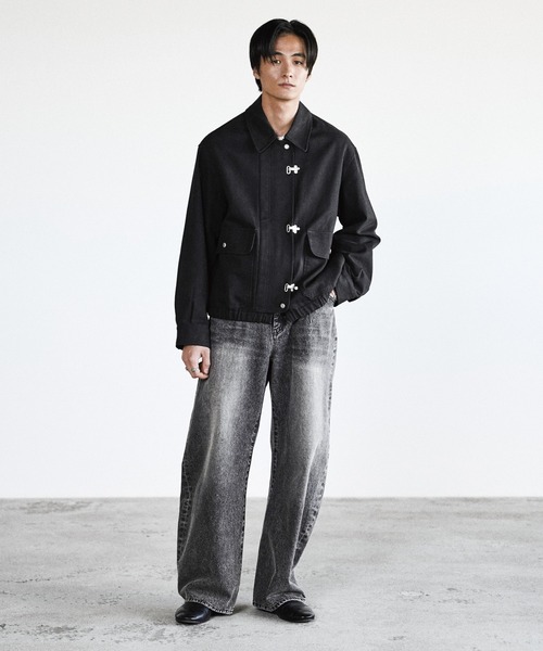 WYM LIDNM | METAL TOGGLE TWILL DECK BLOUSON - Buyee, an Online