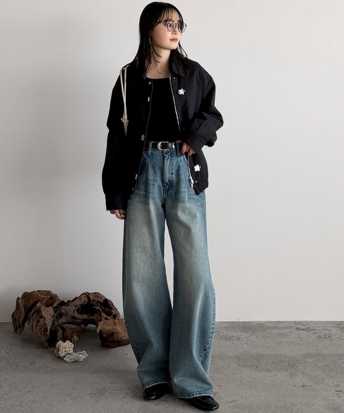 WYM LIDNM | METAL TOGGLE TWILL DECK BLOUSON - Buyee, an Online