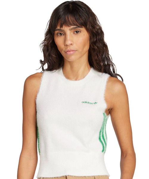 【新品タグ付】ADIDAS ウェア アディダス W FLUFFY VEST adidas（アディダス） ベスト ジレ フラッフィー ニットベスト