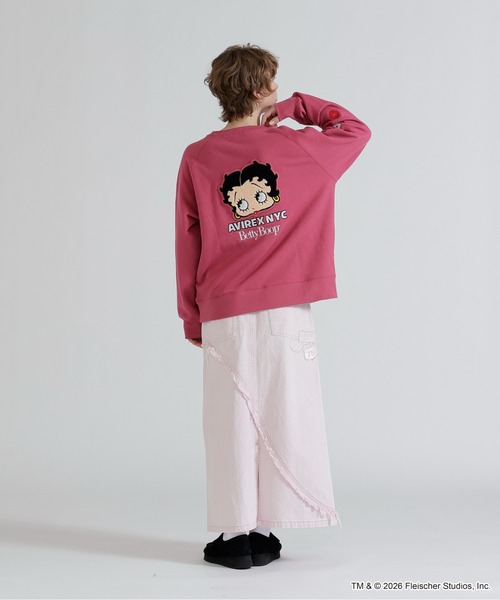 BETTY BOOP | 《AVIREX× Betty Boop》CREW NECK SWEAT - Buyee, an
