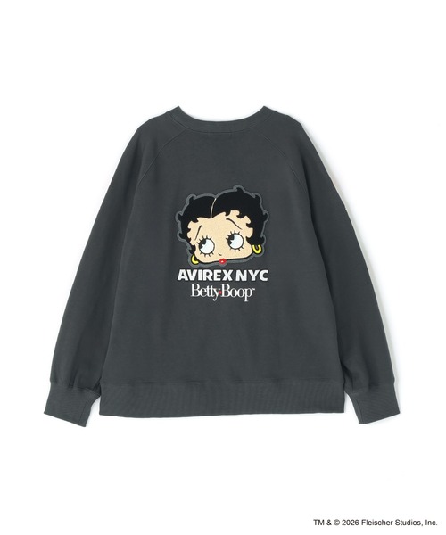 BETTY BOOP | 《AVIREX× Betty Boop》CREW NECK SWEAT - Buyee, an
