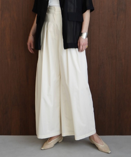 CLANE BRIGHT JERSEY PANTS アイボリー CLANE BRIGHT JERSEY PANTS アイボリー（CLANE | TUCK DESIGN