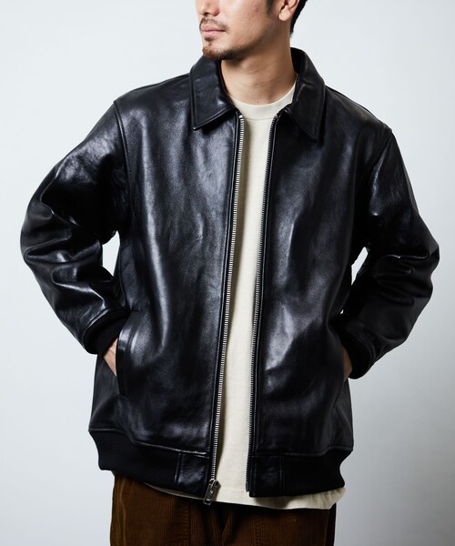 入手困難/40インチ✨ショット ma-1 レザージャケット IDEALファスナー 入手困難/40インチ✨ショット ma-1 レザージャケット IDEALファスナー