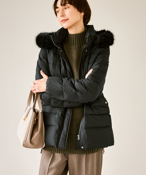 RECTANGLE | 2WAY襟ムートンボアポンチョコート - Buyee, an Online