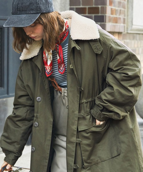 MONO-MART LADY'S | ミリタリーツイル 裏キルティング マルチウェイ襟