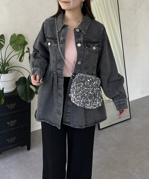 PROSE VERSE | ギャザーペプラムデニムジャケット - Buyee, an Online