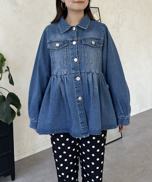 PROSE VERSE | ギャザーペプラムデニムジャケット - Buyee, an Online