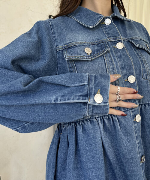 PROSE VERSE | ギャザーペプラムデニムジャケット - Buyee, an Online
