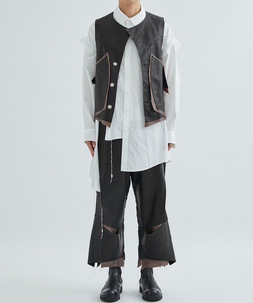 新品 12万 Sulvam サルバム / HORSE LEATHER VEST SULVAM | 【sulvam / サルバム】SCARS HORSE LEATHER VEST