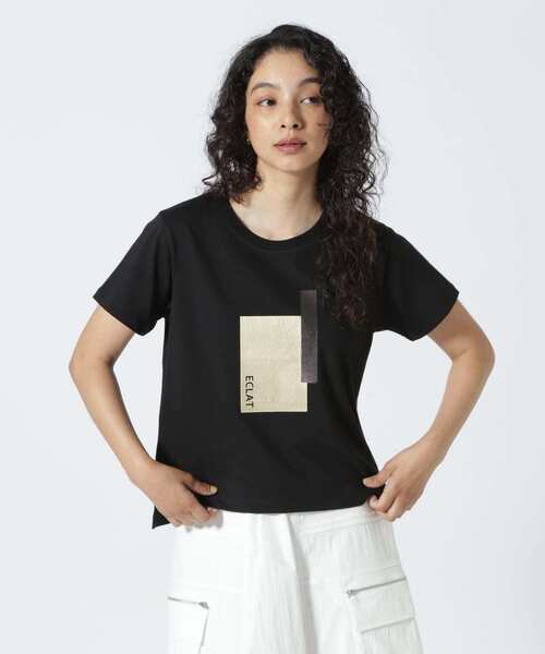 tシャツ DROIT BELLO(ドロイトベロ) BICロゴ　ショート丈Tシャツ レディース DROIT BELLO | DROIT BELLO(ドロイトベロ) BICロゴ ショート丈T