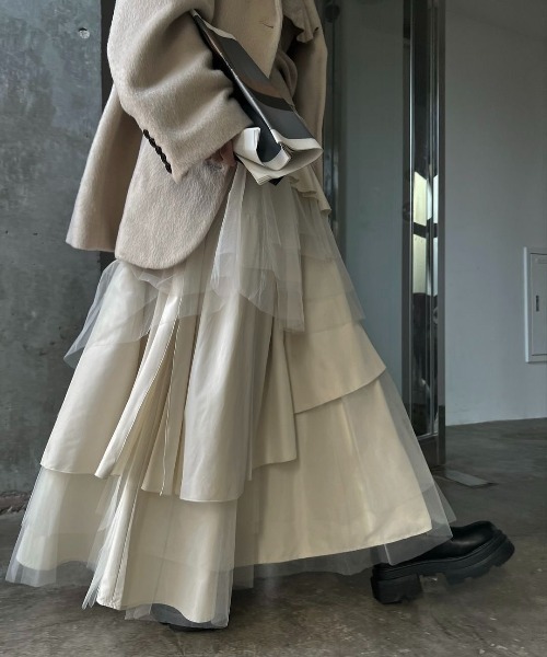 WILLFULLY | random tiered tulle & pattern SK - Buyee, an Online 