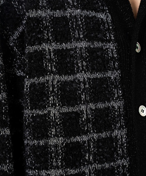 CAMPHOR WOOD | RAME TWEED KNIT L/S SHIRT / ラメツイードニット