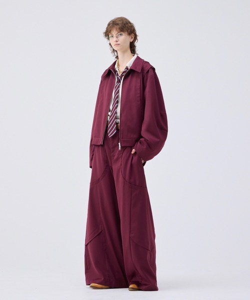パンツ Wide straight curve tuck trousers パンツ Wide straight curve tuck trousers SOERTE | Wide Straight