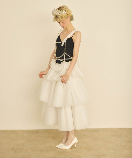 CARMELO | Shushu long frill tiered skirt / ティアードフリルロング