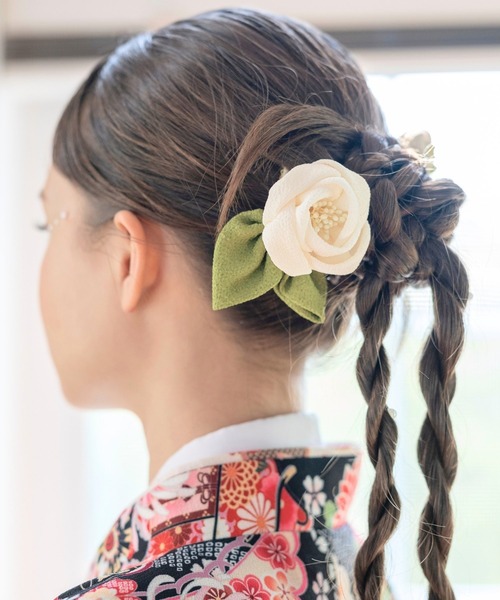 Catherine Cottage 3点セット 別売りの髪飾りもつけました！ CATHERINE COTTAGE | ちりめん髪飾り3点セット - Buyee, an Online