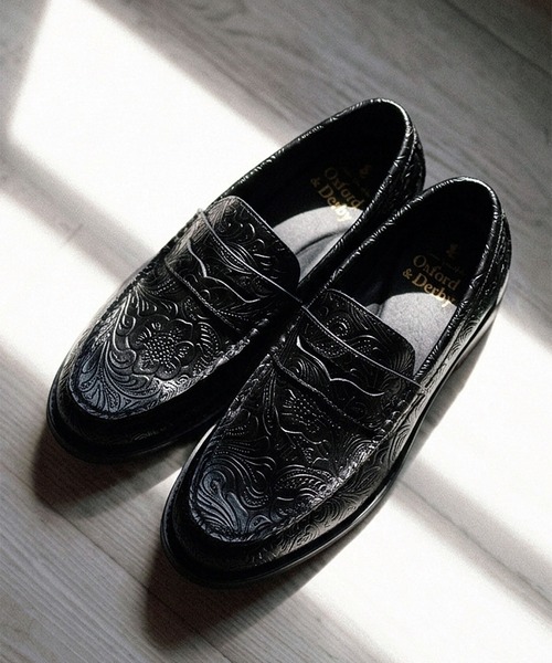 LONDON SHOE MAKE | ペイズリーエンボス ＆ クロココンビ レザー
