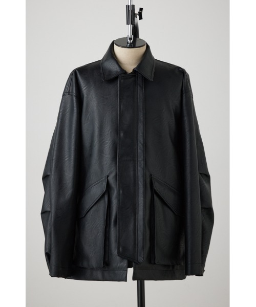 MOUSSY ブルゾン 25年AW新作】F/LEATHER GATHER ブルゾン（ブルゾン）｜MOUSSY