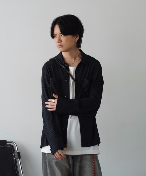 早い者勝ち！　WYM RAYON JACQUARD CROPPED SHIRT RAYON JACQUARD CROPPED SHIRT（シャツ/ブラウス）｜WYM LIDNM