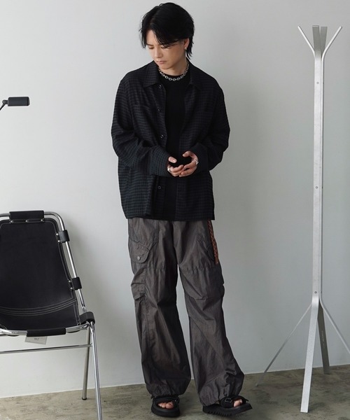 【新品・S】WYM RAYON JACQUARD CROPPED SHIRT WYM LIDNM RAYON JACQUARD CROPPED SHIRT M