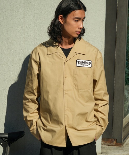 THRASHER | CLASSIC WAPPEN WORK SHIRTS/スラッシャーワッペン付き長袖