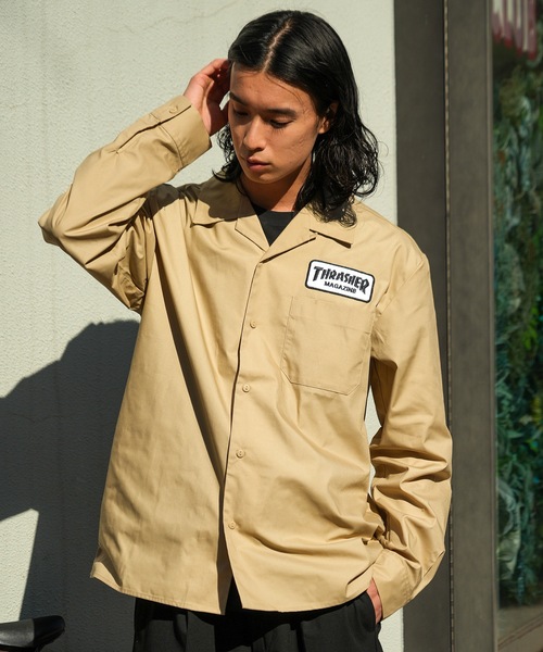THRASHER | CLASSIC WAPPEN WORK SHIRTS/スラッシャーワッペン付き長袖