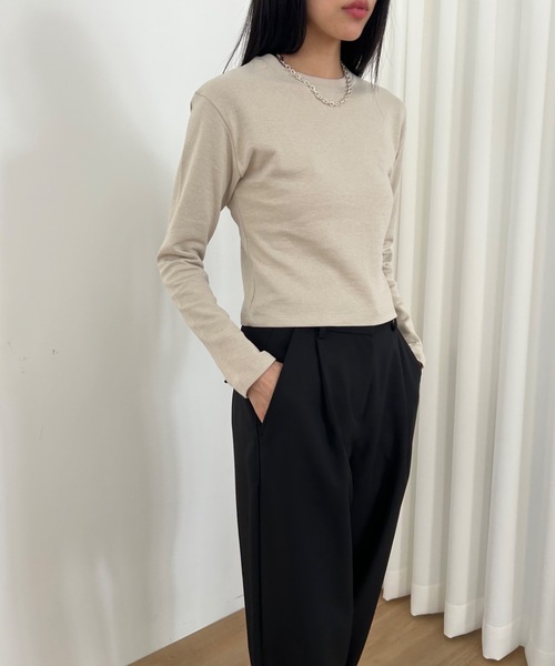 Didot.showroom トップス Didot.showroom tシャツ 「DIDOT.」シアーロングスリーブTシャツ