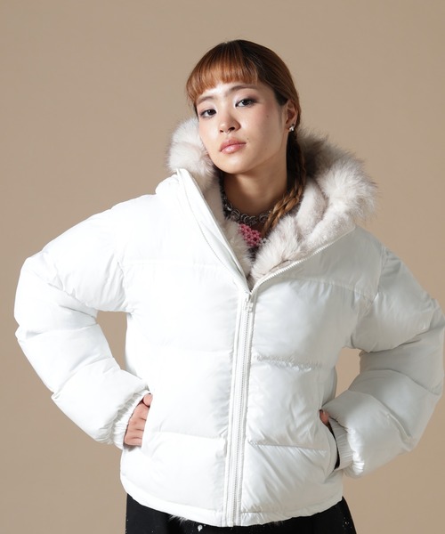 DANKE SCHON | DankeSchon/ダンケシェーン/WOMEN NYLON FUR HOOD