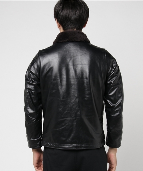 HOUSTON | 【HOUSTON】レザー N-1 デッキジャケット - Buyee, an