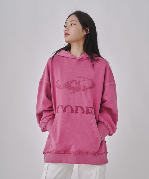 24FW★CODE GRAPHY★PIGMENT WORLDWIDE ARC OVERFIT SWEATSHIRT CODEGRAPHY | PIGMENT ARC LOGO OVER FIT VINTAGE HOODIE