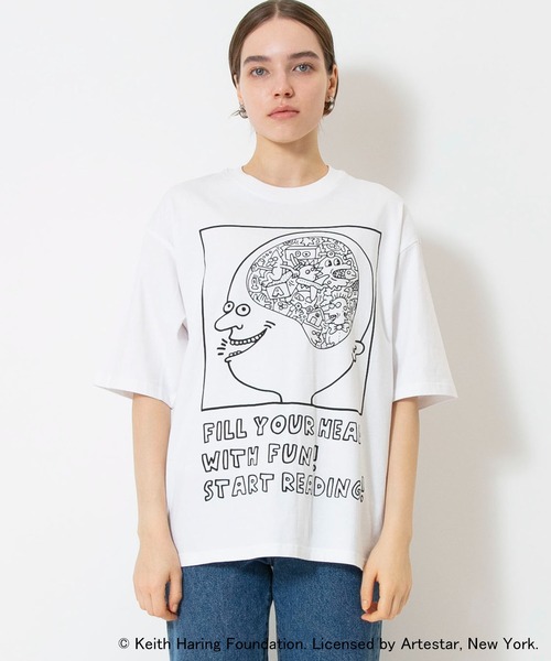 KEITH - キースヘリング Keith Haring キースへリング 総柄 PUレザー ロングウォレット
