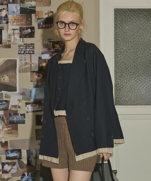 frill layered design jacket / フリルレイヤードデザイン