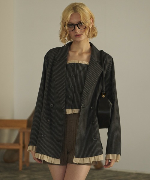 【loin nuit】frill layered design jacket LOIN NUIT | frill layered design jacket / フリルレイヤード