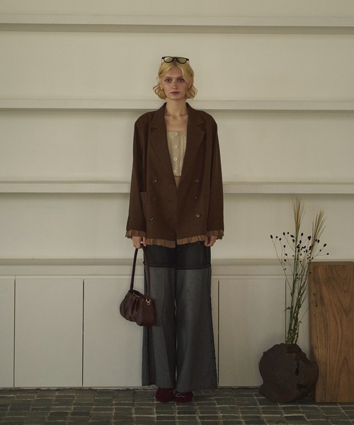 LOIN NUIT | frill layered design jacket / フリルレイヤードデザイン