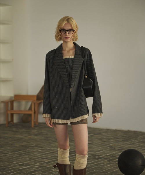 LOIN NUIT | frill layered design jacket / フリルレイヤードデザイン